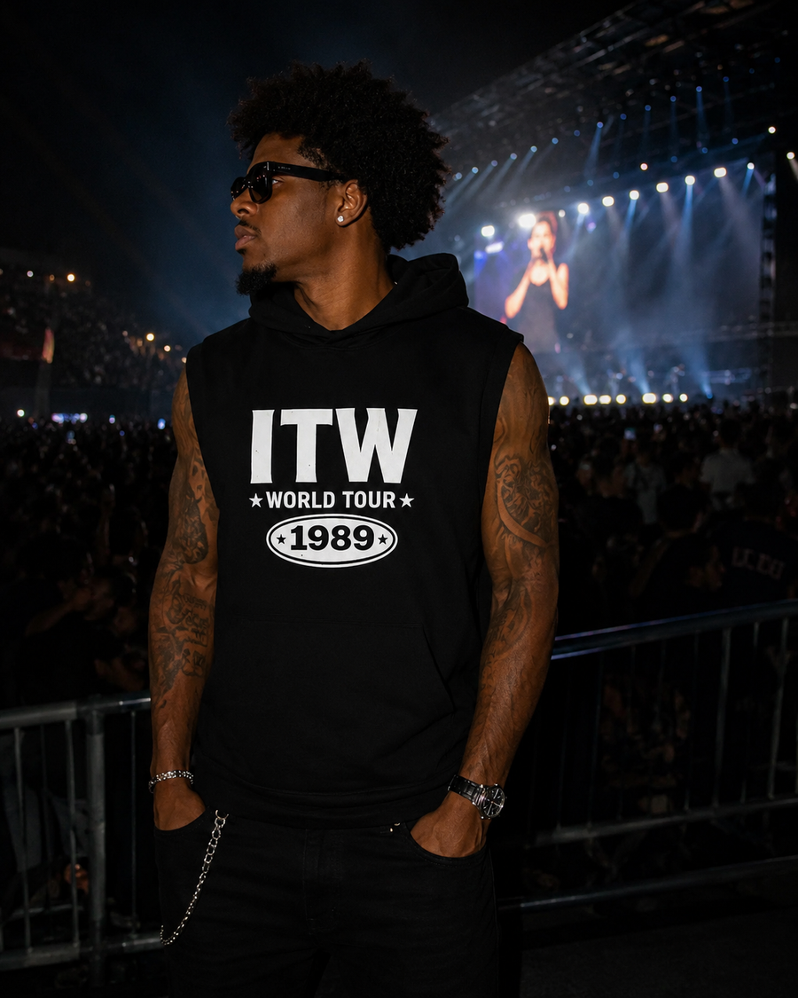 In The Wind™ World Tour 1989 Sleeveless Hoodie– Concert Collection.
