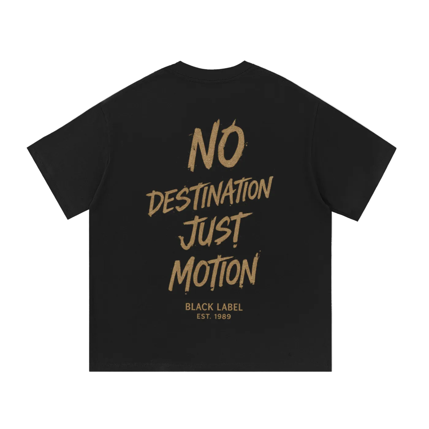 In The Wind™ Black Label Premium T-Shirt – “No Destination. Just Motion.” Size up