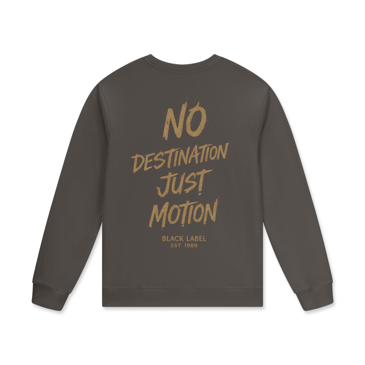 In The Wind™ Black Label Crewneck Sweatshirt – “No Destination. Just Motion.” Runs small order one size up