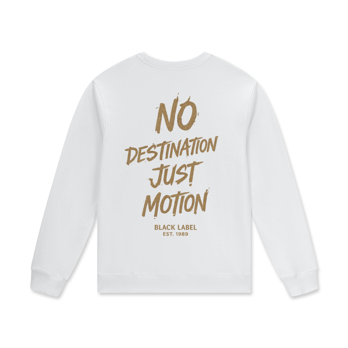 In The Wind™ Black Label Crewneck Sweatshirt – “No Destination. Just Motion.” Runs small order one size up