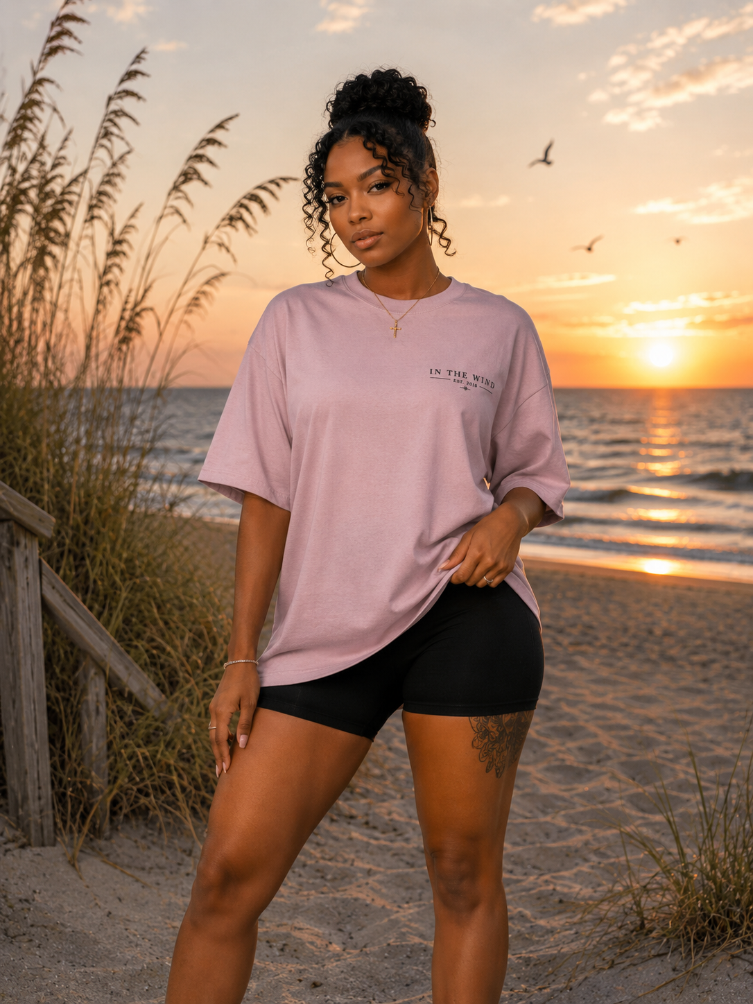 In The Wind™ Salt Air & Freedom Women’s Coastal Graphic T-Shirt – Blush Pink
4 Color Options