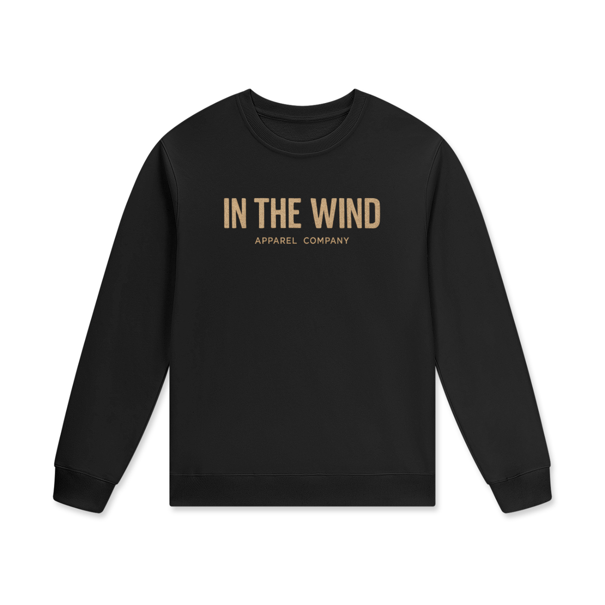 In The Wind™ Black Label Crewneck Sweatshirt – “No Destination. Just Motion.”                            Runs small order one size up