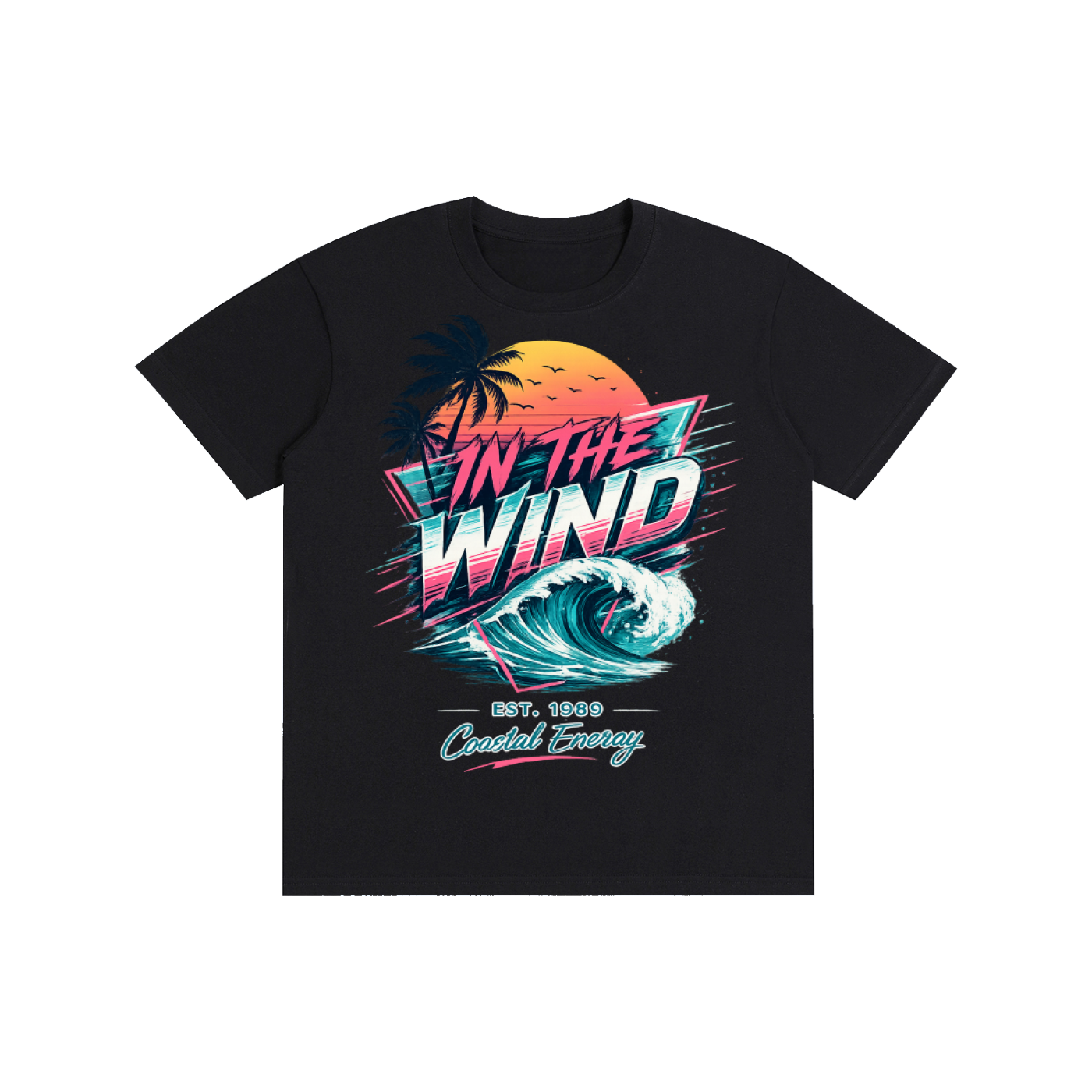 In The Wind "Coastal Energy" Retro Graphic Tee