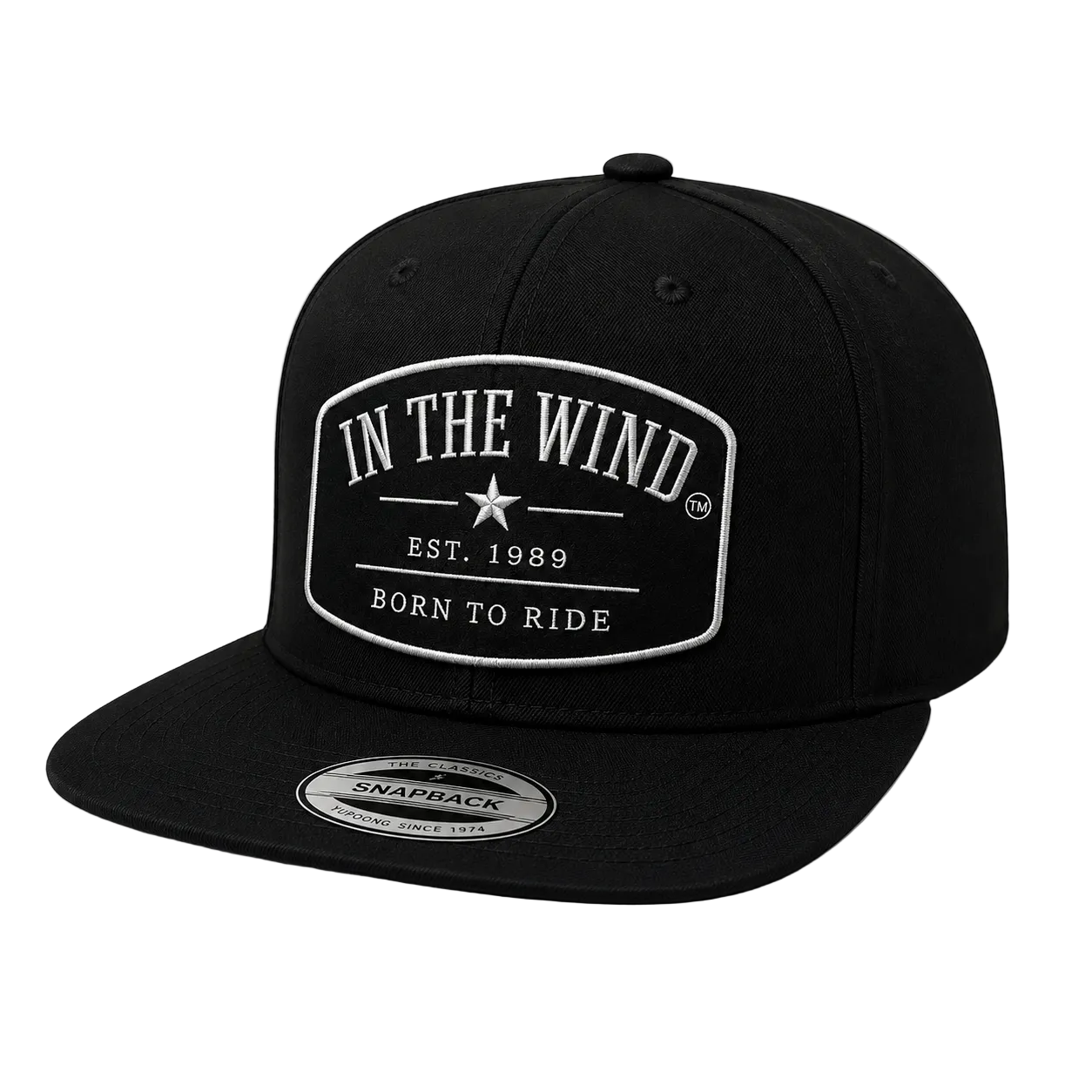 In The Wind™ Born to Ride Flatbill Snapback Hat – Limited First Run